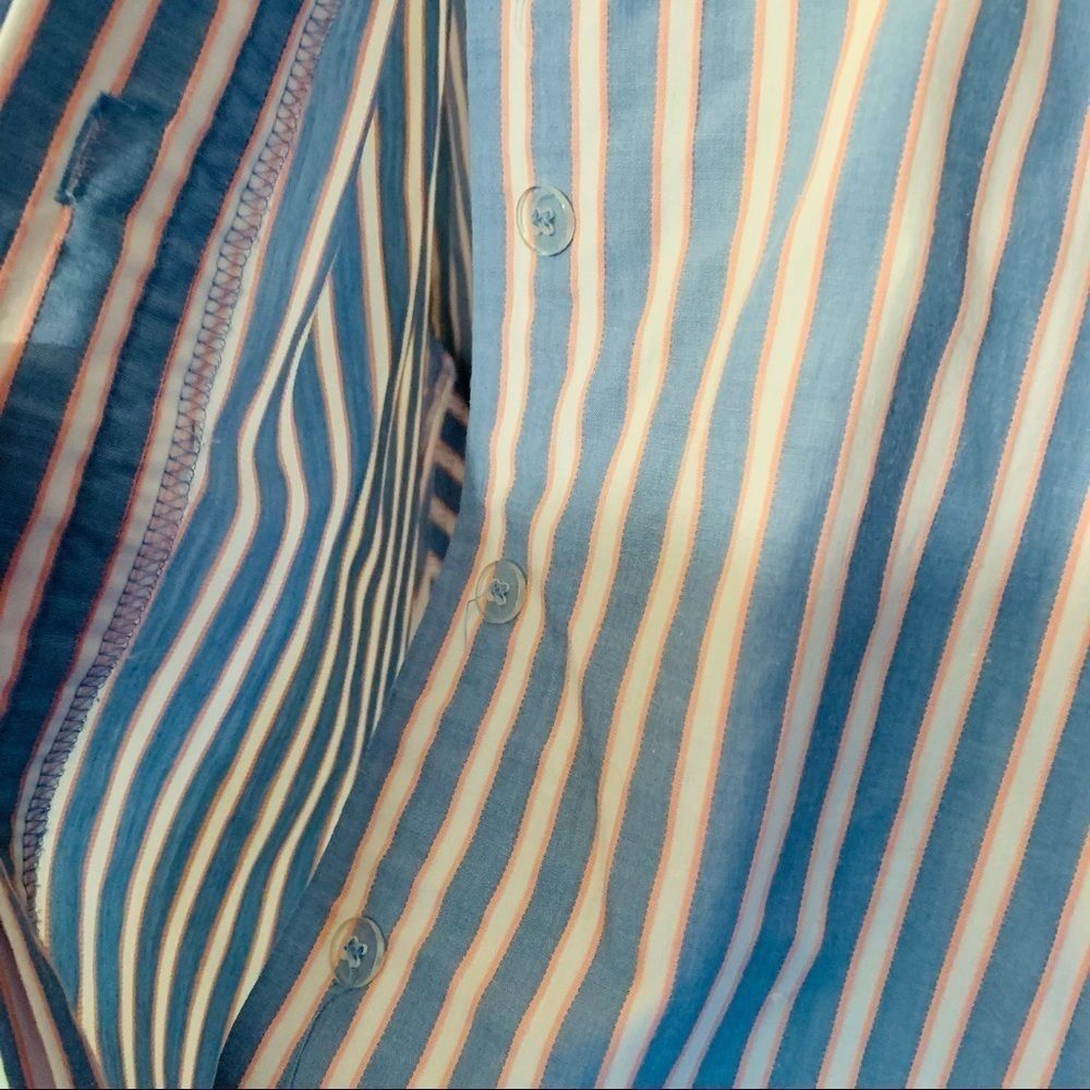 Vintage Schrader petite pink & blue shirt dress - Picture 9 of 10